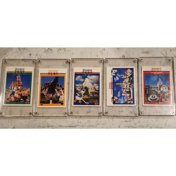upper deck Other - Disneyland‎ 1991 Preview Trading Card Set 5 Cards Upper Deck 1991 Encased
